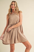 Aemi + Co Round Neck Mini Tank Dress