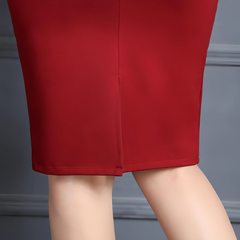Autumn And Winter Professional Suit Work Skirt Bag Hip Skirt Elastic