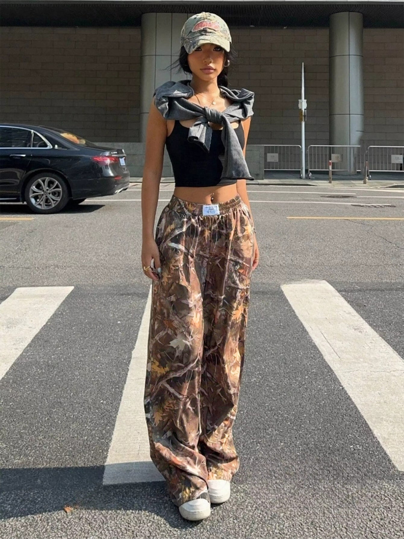 Slimming Casual Pants Hip Hop Retro Street Multi-pocket Camouflage