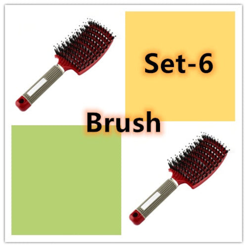 CJDropshipping anti-knot detangler hairbrush for women with smooth bristles, designed for easy hair brushing and styling.