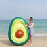 Inflatable giant avocado pool float from Maroon Asteria with a vibrant green and brown design, perfect for pool lounging.