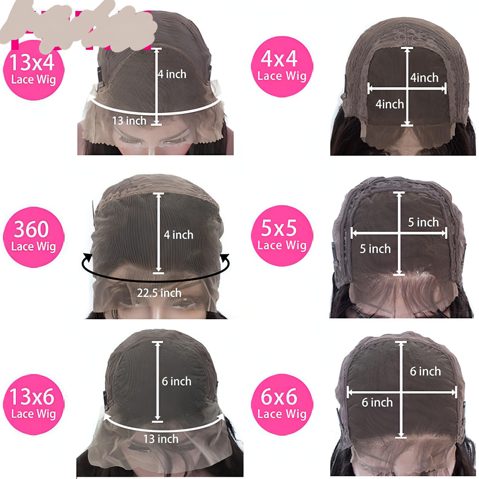 LuxeWave - Real Human Hair Lace Wig Set
