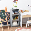 HOMCOM Kids Storage Cabinet 3 Shelves Anti-toppling Toy Storage