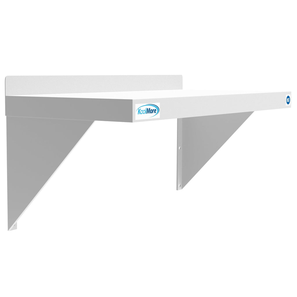 12" x 24" 18-Gauge Stainless-Steel Heavy Duty Wall Shelf, WMSH-1224. -