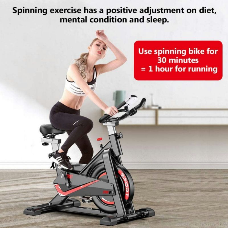Bicicleta Spinning Estática para Interior con Monitor de Ritmo