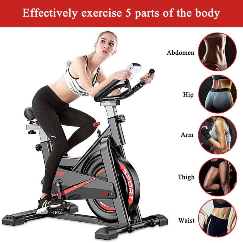 Bicicleta Spinning Estática para Interior con Monitor de Ritmo