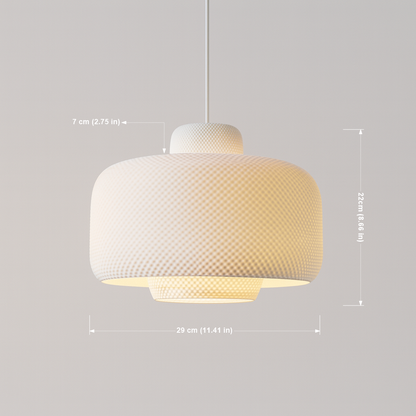 Azure Pontus Aurora Dome Pendant Lamp hanging with a sleek, modern design and warm lighting in a contemporary setting.