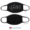 FAITH  BLACK - 100% COTTON FACE MASK