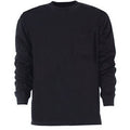 Berne Apparel BSM23NVYT480 Tall Heavyweight Large Long Sleeve Pocket T