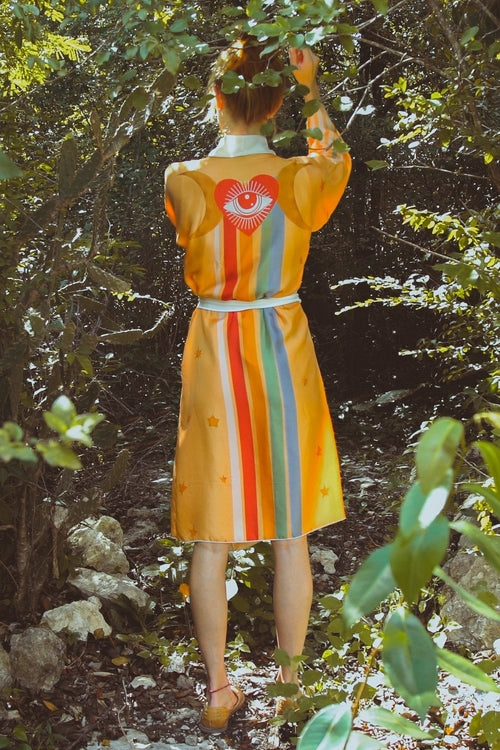 The Rigel Robe in Yucatan Rainbow