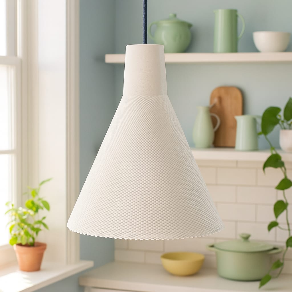 Azure Pontus Conea Light fixture, modern lighting with sleek design, shown in a well-lit interior setting.
