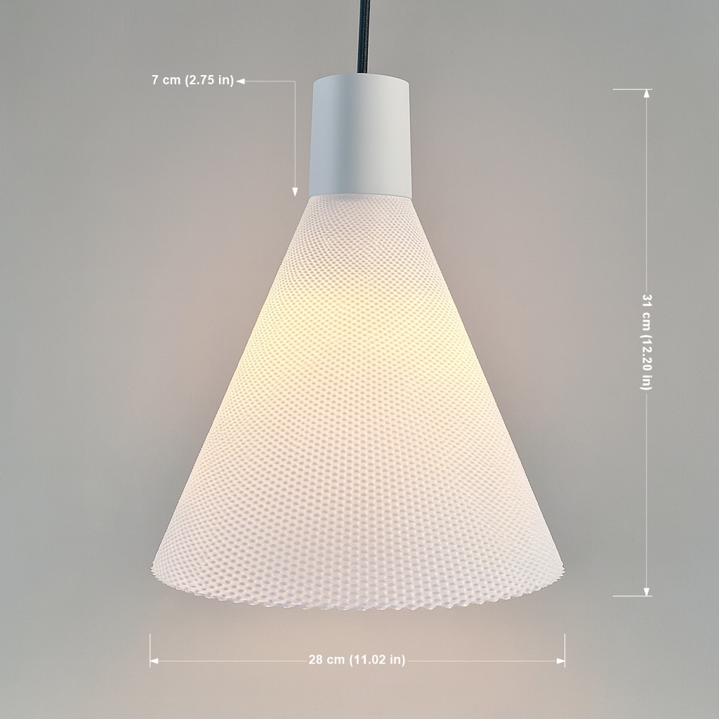 Azure Pontus Conea Light fixture with sleek modern design, featuring a cone-shaped shade and contemporary lighting style.