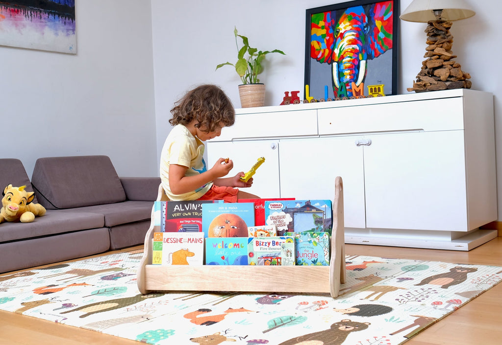 Seatable Wooden Bookshelf / Small-Medium-Large Size
