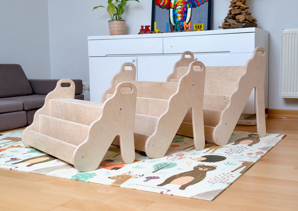 Seatable Wooden Bookshelf / Small-Medium-Large Size