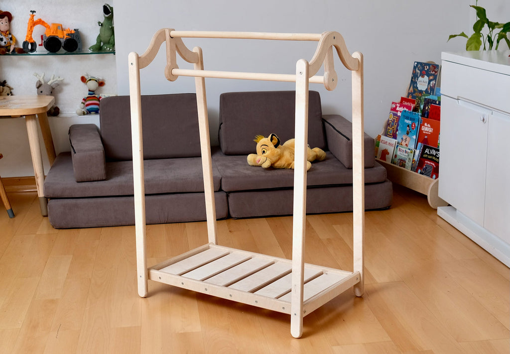 Wooden Kids Clothing Rack