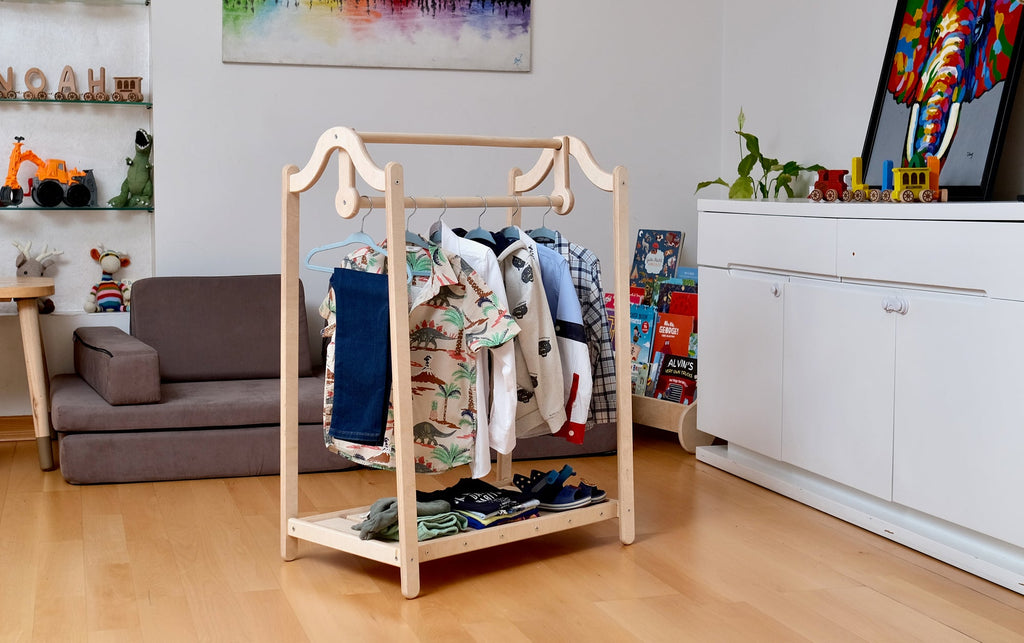 Wooden Kids Clothing Rack