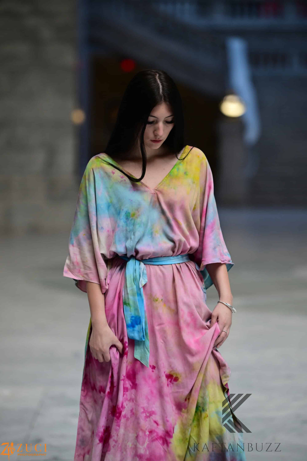 Dreamy Watercolor Kaftan – Light & Soft, Fairytale-Inspired Colors,