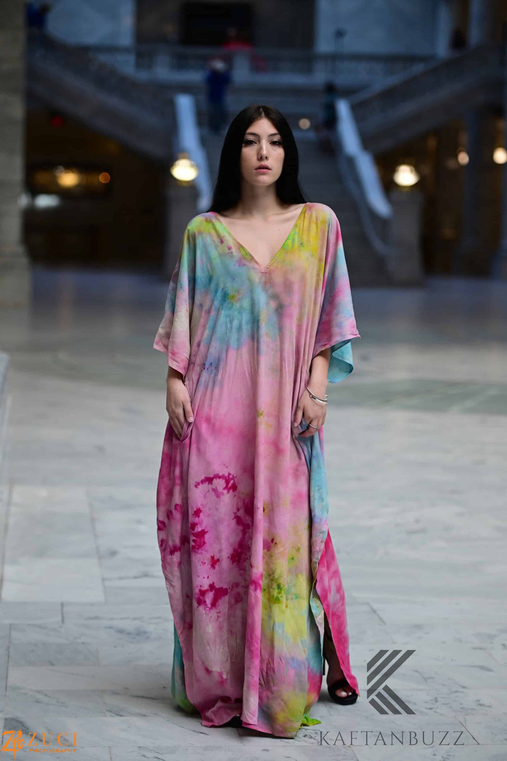 Dreamy Watercolor Kaftan – Light & Soft, Fairytale-Inspired Colors,