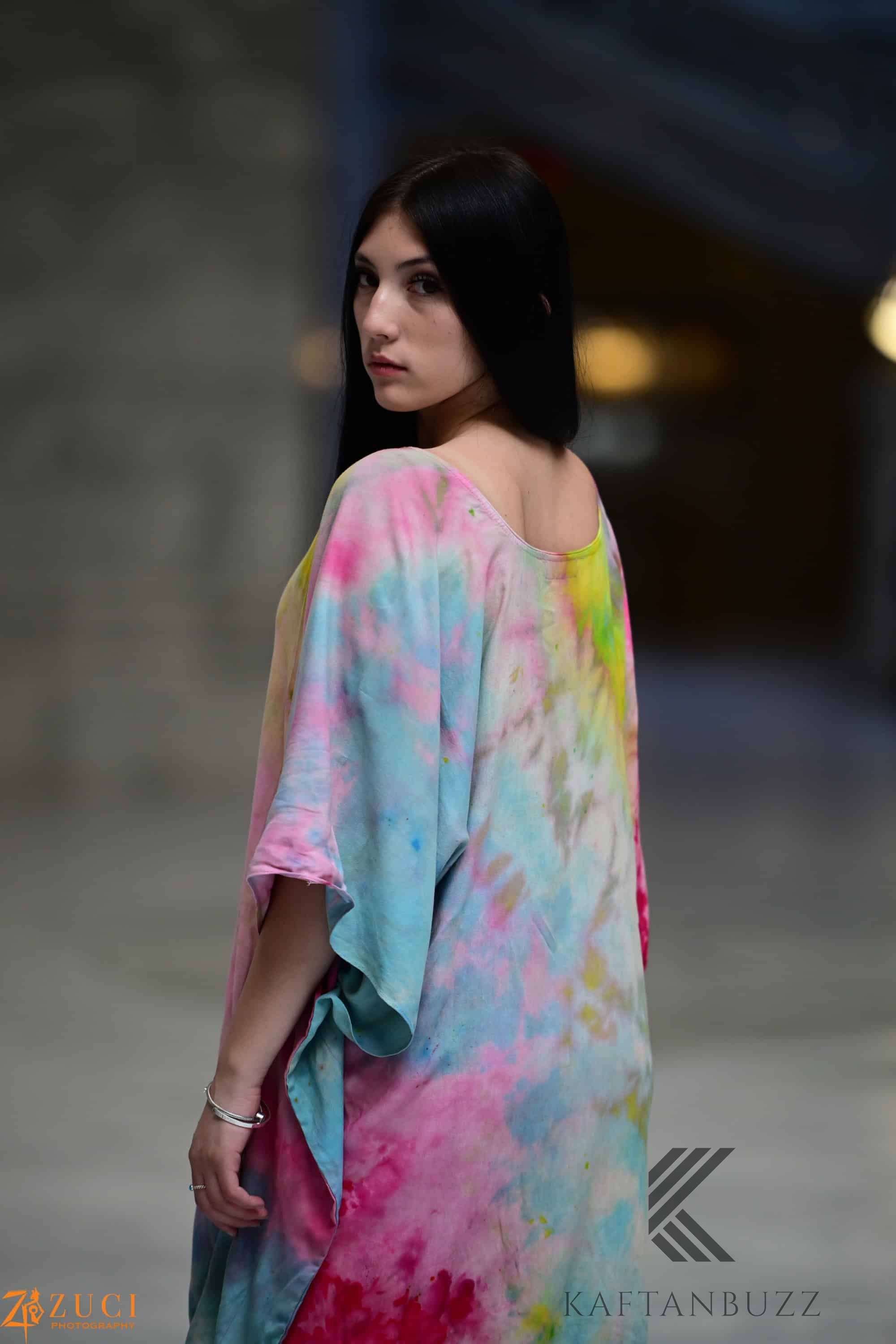 Dreamy Watercolor Kaftan – Light & Soft, Fairytale-Inspired Colors,