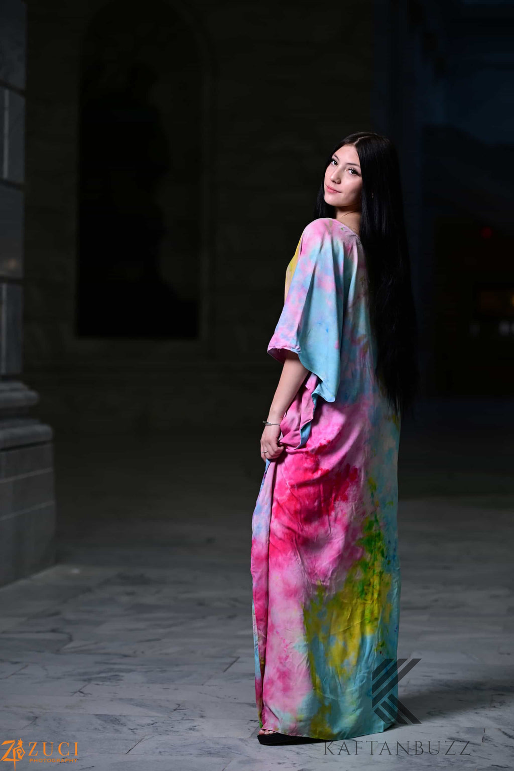Dreamy Watercolor Kaftan – Light & Soft, Fairytale-Inspired Colors,