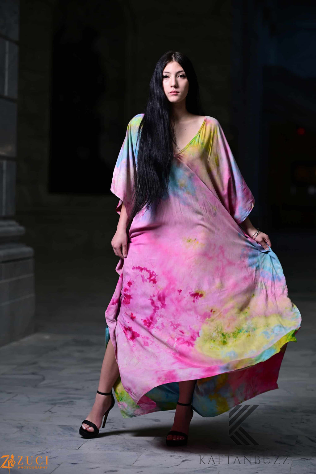 Dreamy Watercolor Kaftan – Light & Soft, Fairytale-Inspired Colors,