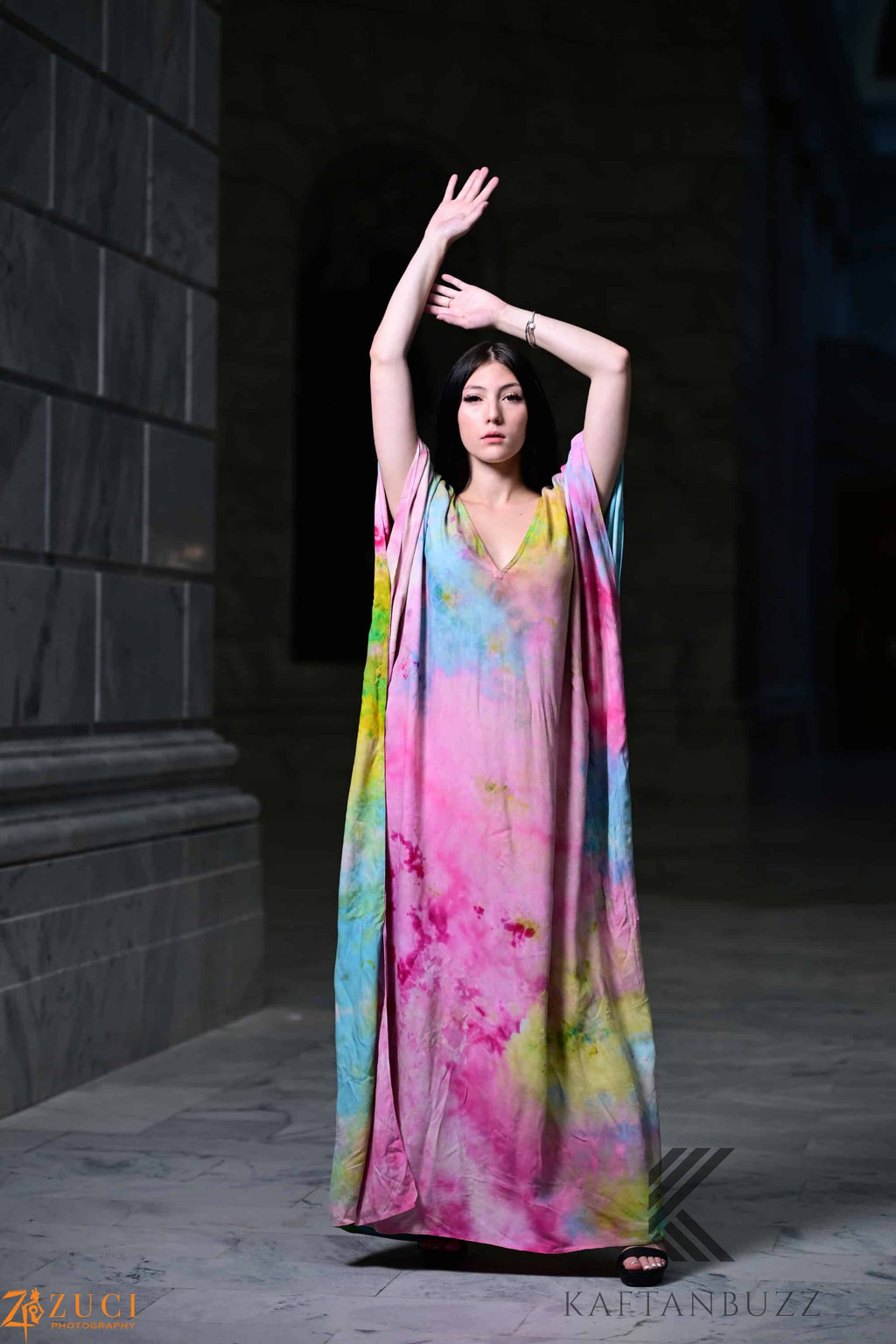 Dreamy Watercolor Kaftan – Light & Soft, Fairytale-Inspired Colors,