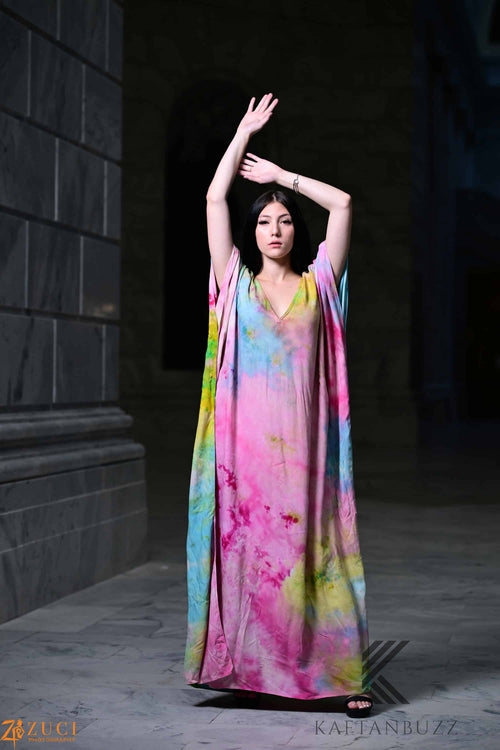 Dreamy Watercolor Kaftan – Light & Soft, Fairytale-Inspired Colors,