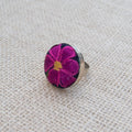 Textile Flower Mexican Ring