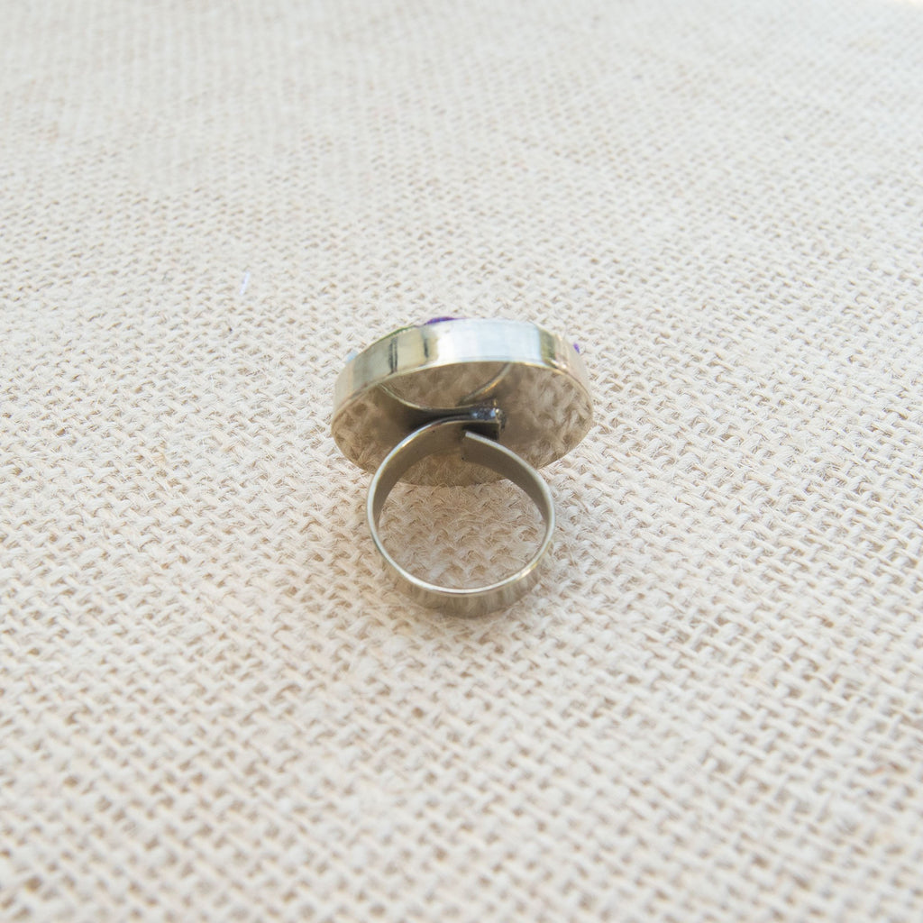 Textile Flower Mexican Ring