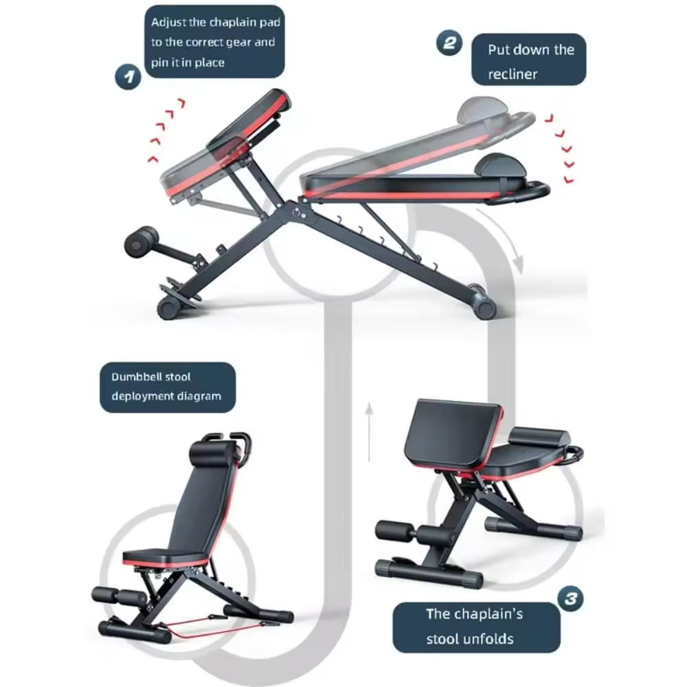 Silla Romana Ajustable Para Gimnasio En Casa, Banco De Extensión De
