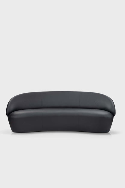Black Naïve Sofa by Aquamarine Poppy, modern furniture piece with sleek design and plush upholstery.