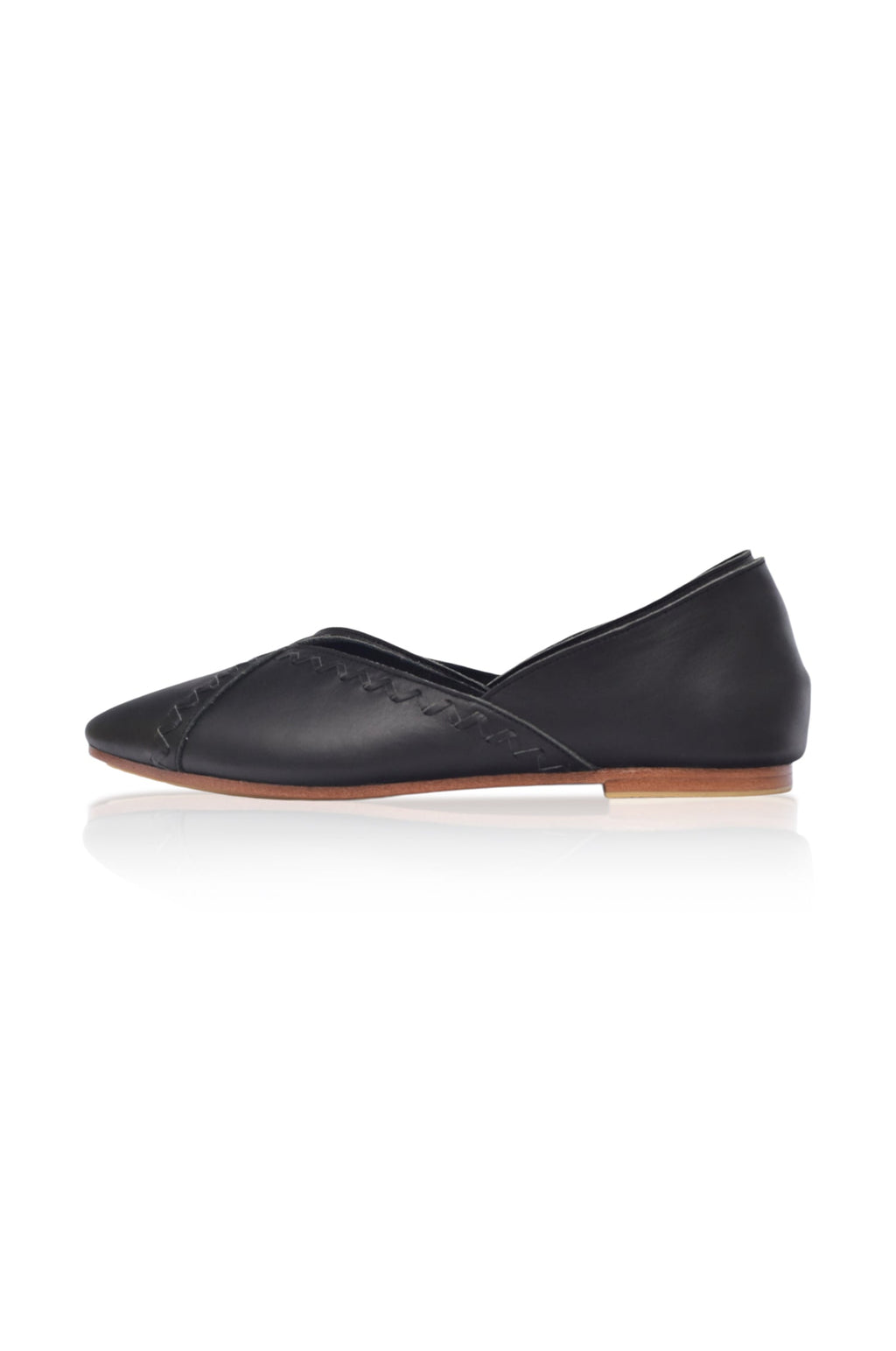 Elle Pointed Toe Leather Flats