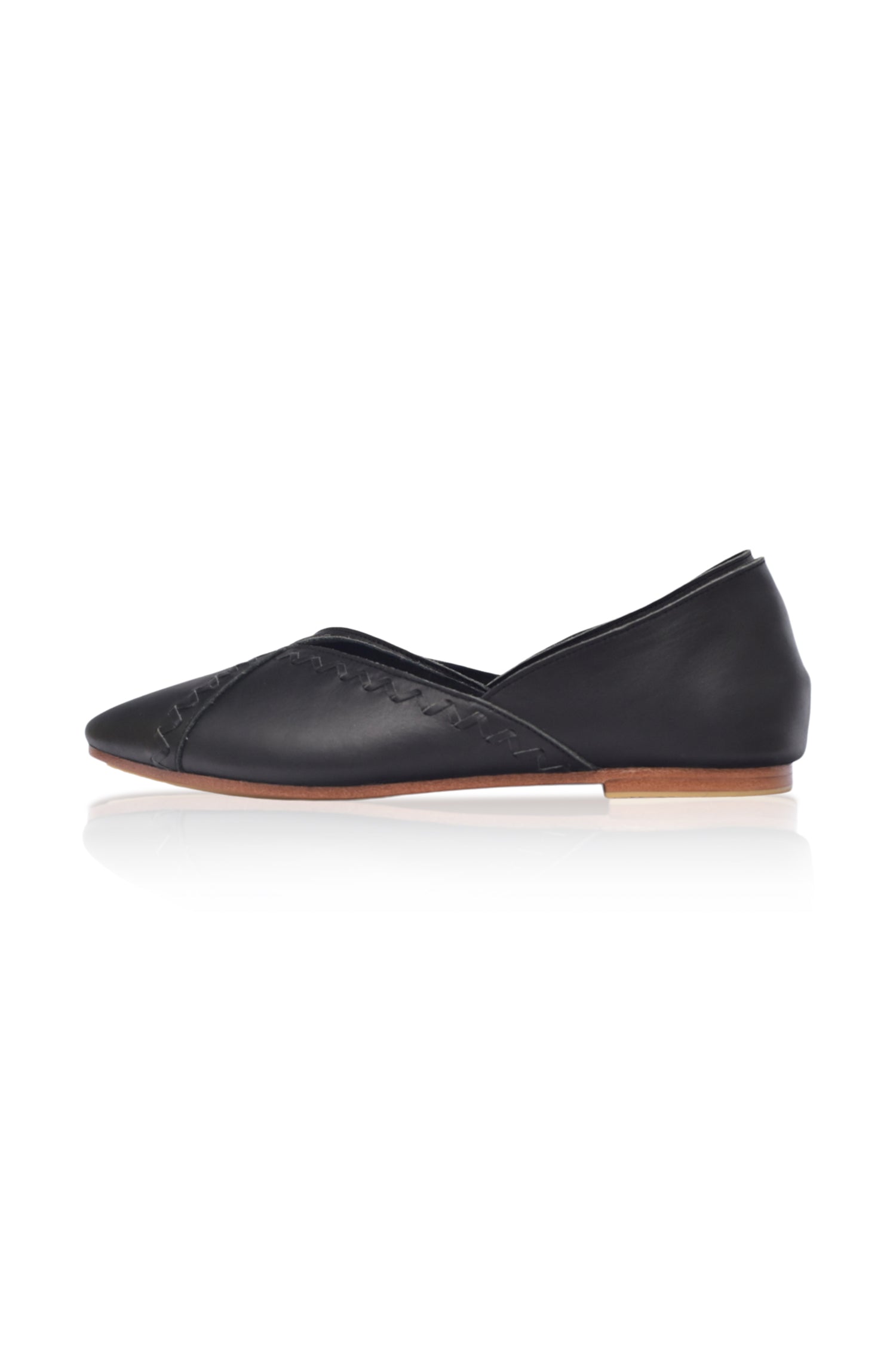 Elle Pointed Toe Leather Flats
