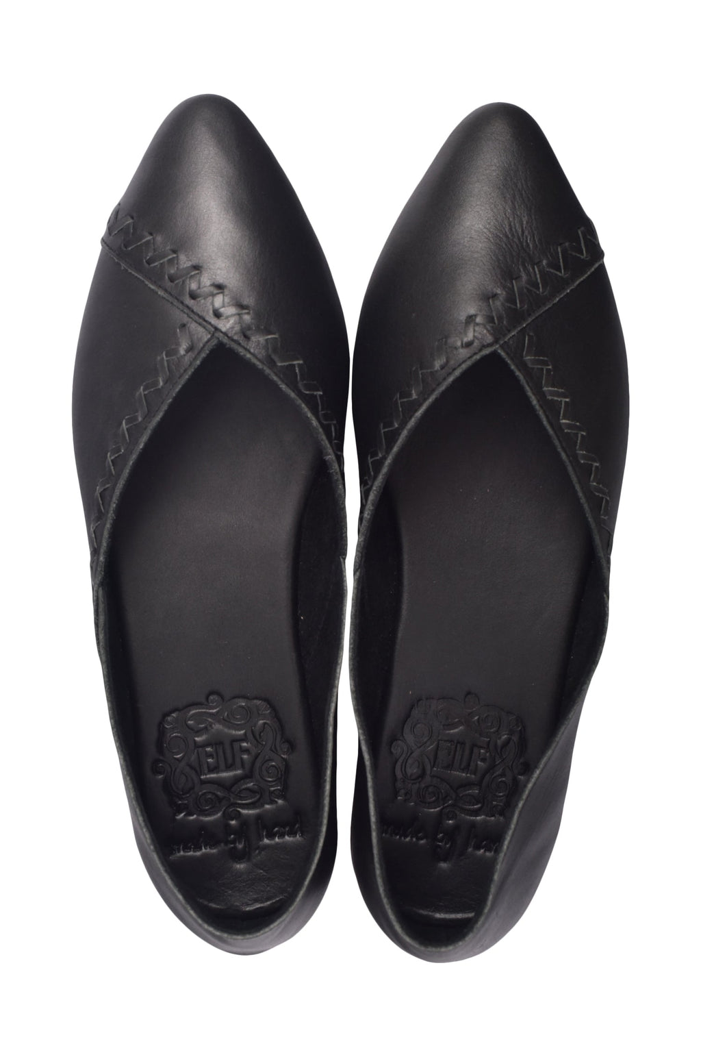 Elle Pointed Toe Leather Flats