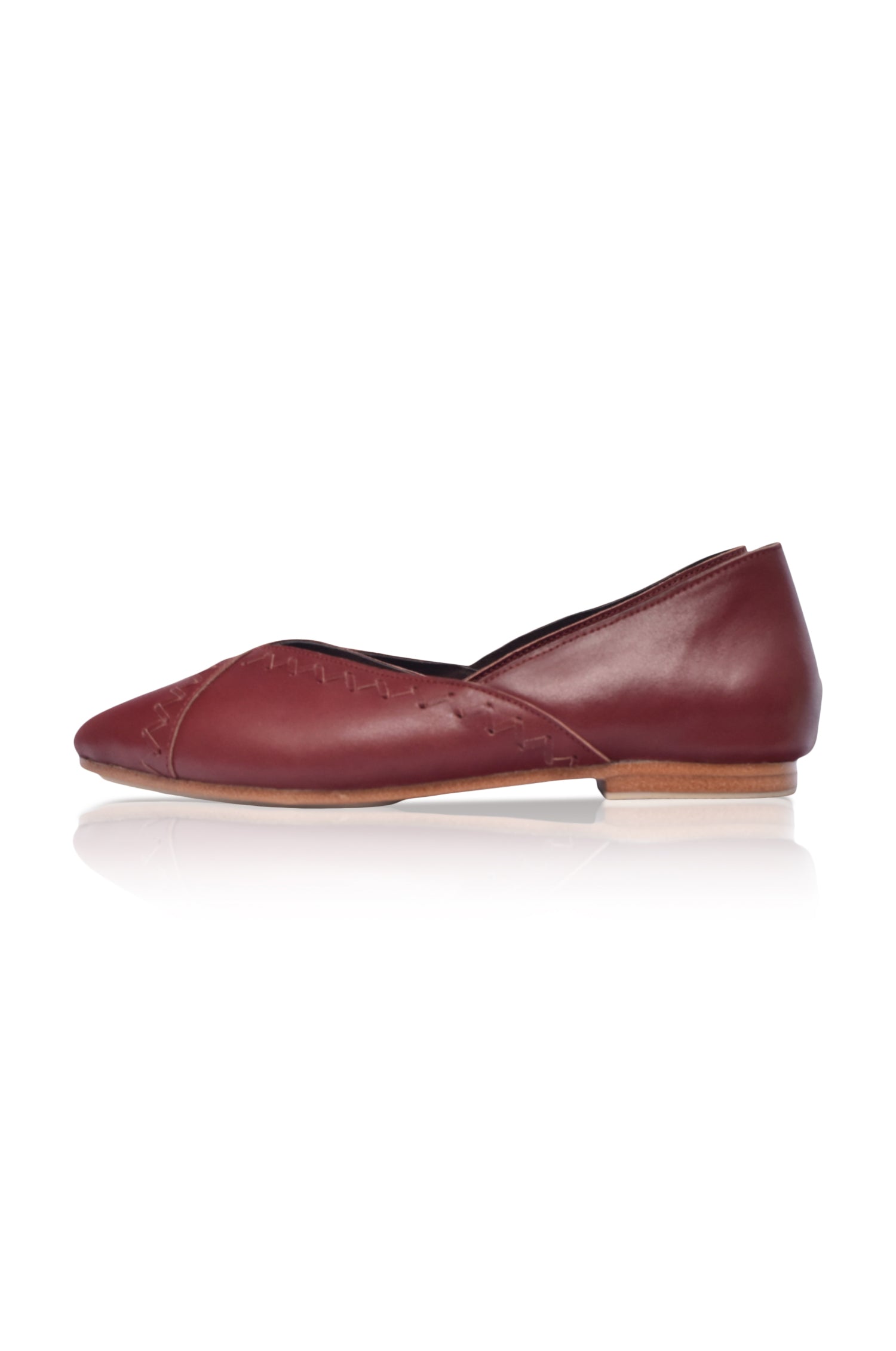Elle Pointed Toe Leather Flats