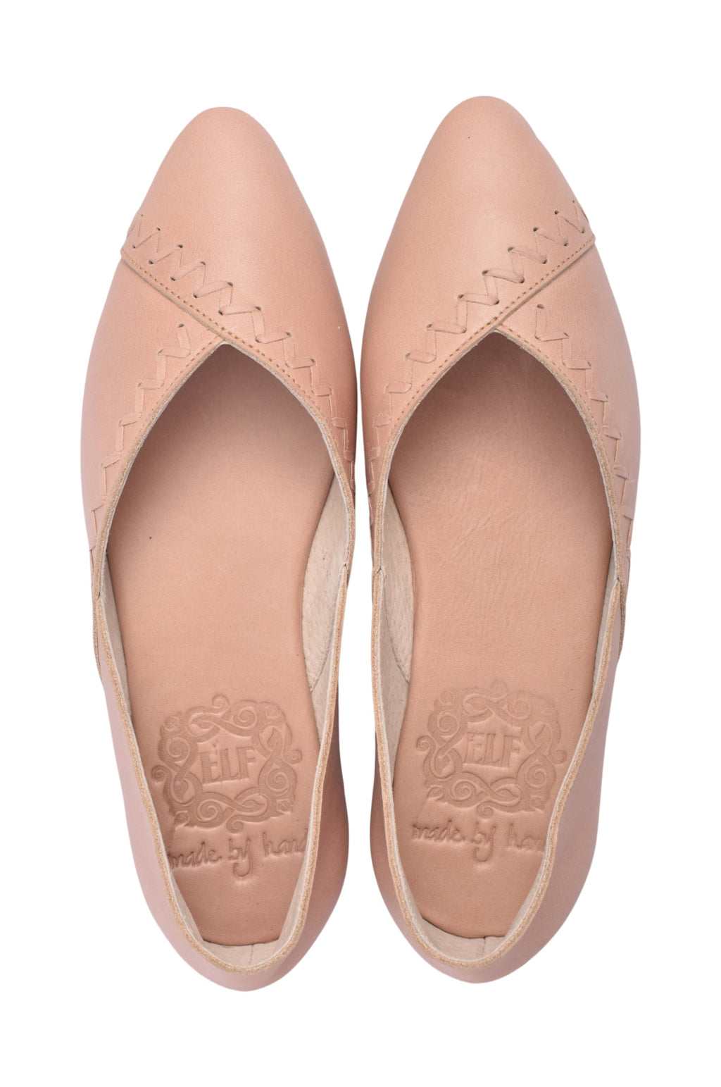 Elle Pointed Toe Leather Flats