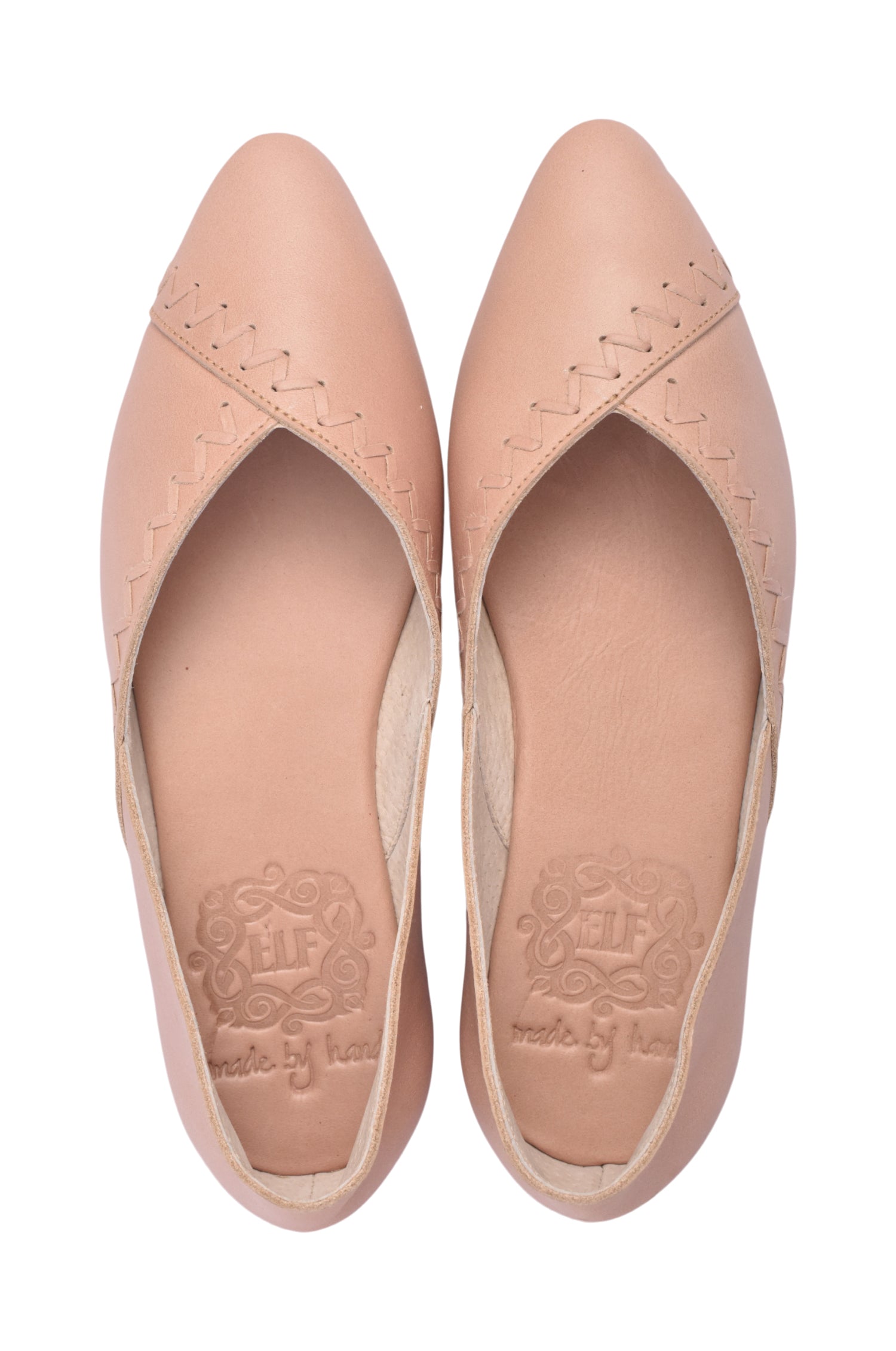 Elle Pointed Toe Leather Flats