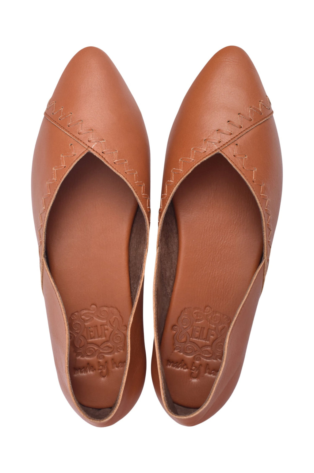 Elle Pointed Toe Leather Flats