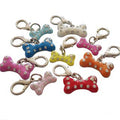 Enamel Bone Charm - Blue - Large