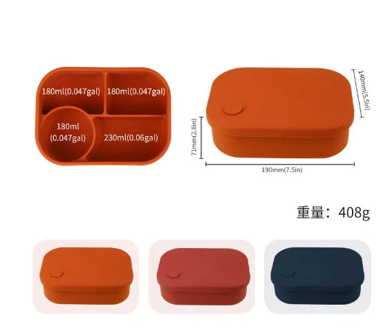 BPA Free Microwave Safe Silicone Food Container Heat-resistant Bento