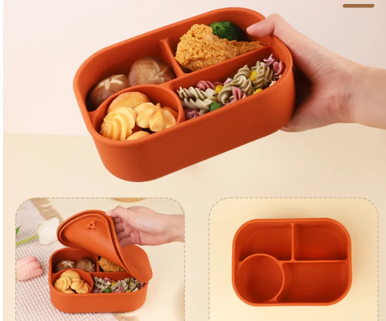 BPA Free Microwave Safe Silicone Food Container Heat-resistant Bento