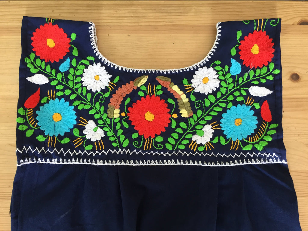 Elvira, Hand Embroidered Mexican Loose Dress
