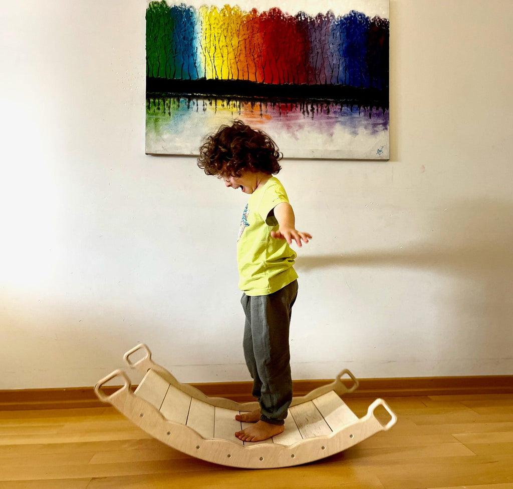 XL Wooden Balance Board with Pillow