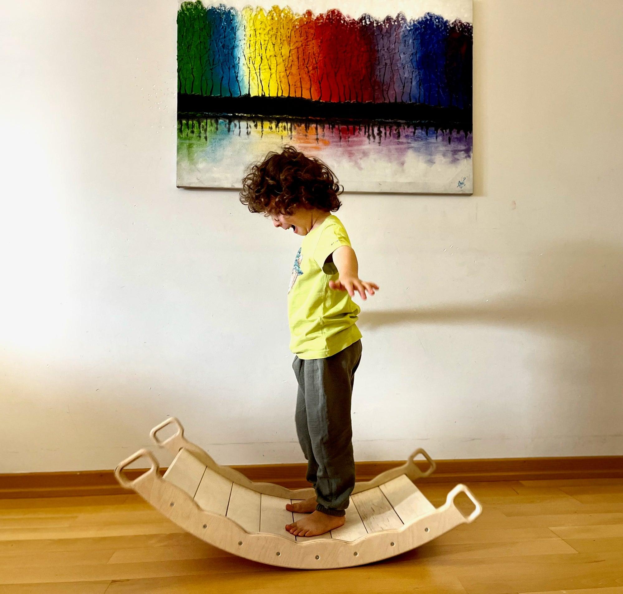 XL Wooden Balance Board with Pillow