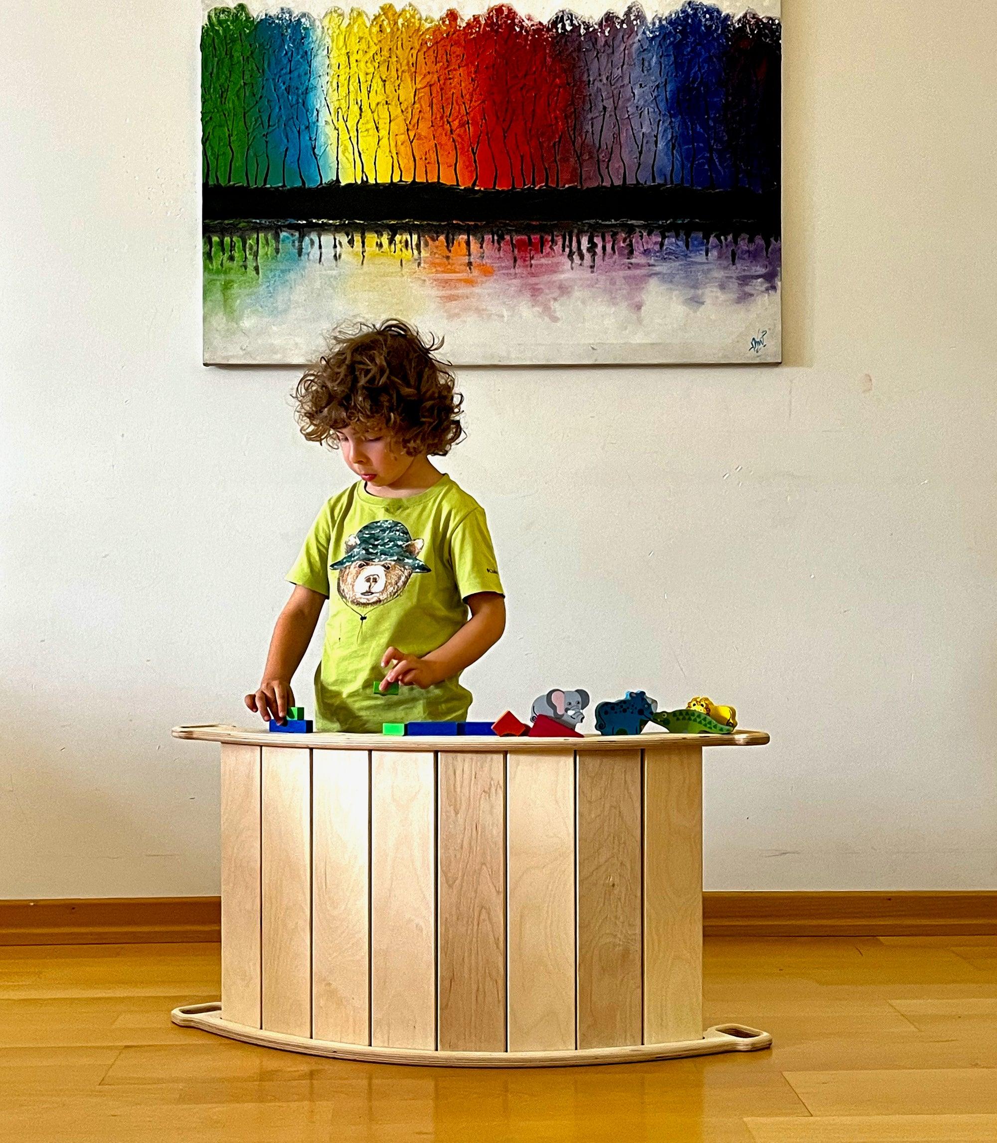XL Wooden Balance Board with Pillow