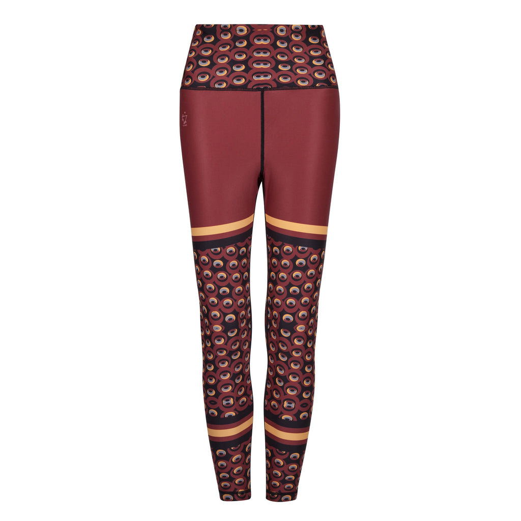 Siefay  On Iron Red Funky Leggings