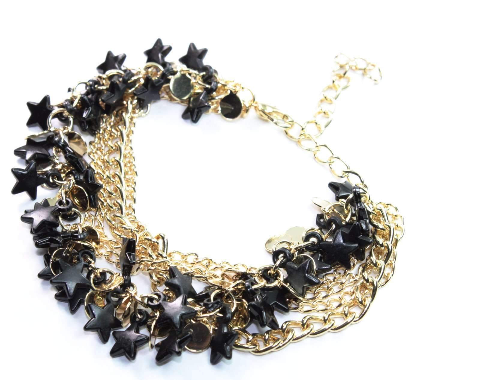 Three Tier Star Charm Bracelet