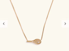 Side Swing Tennis Racket Necklace