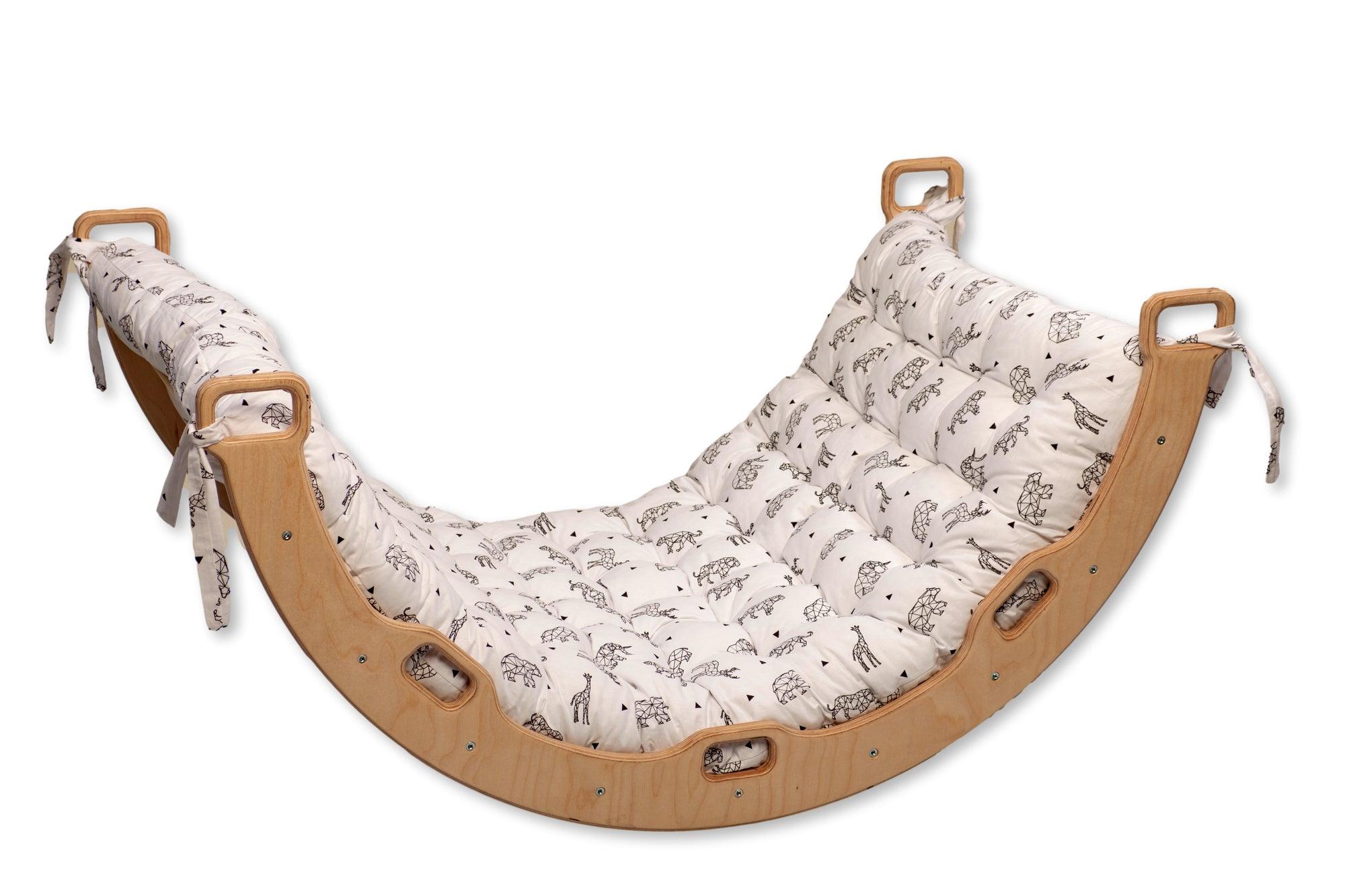 Climbing Arch / Rocker with Origami Pattern Pillow