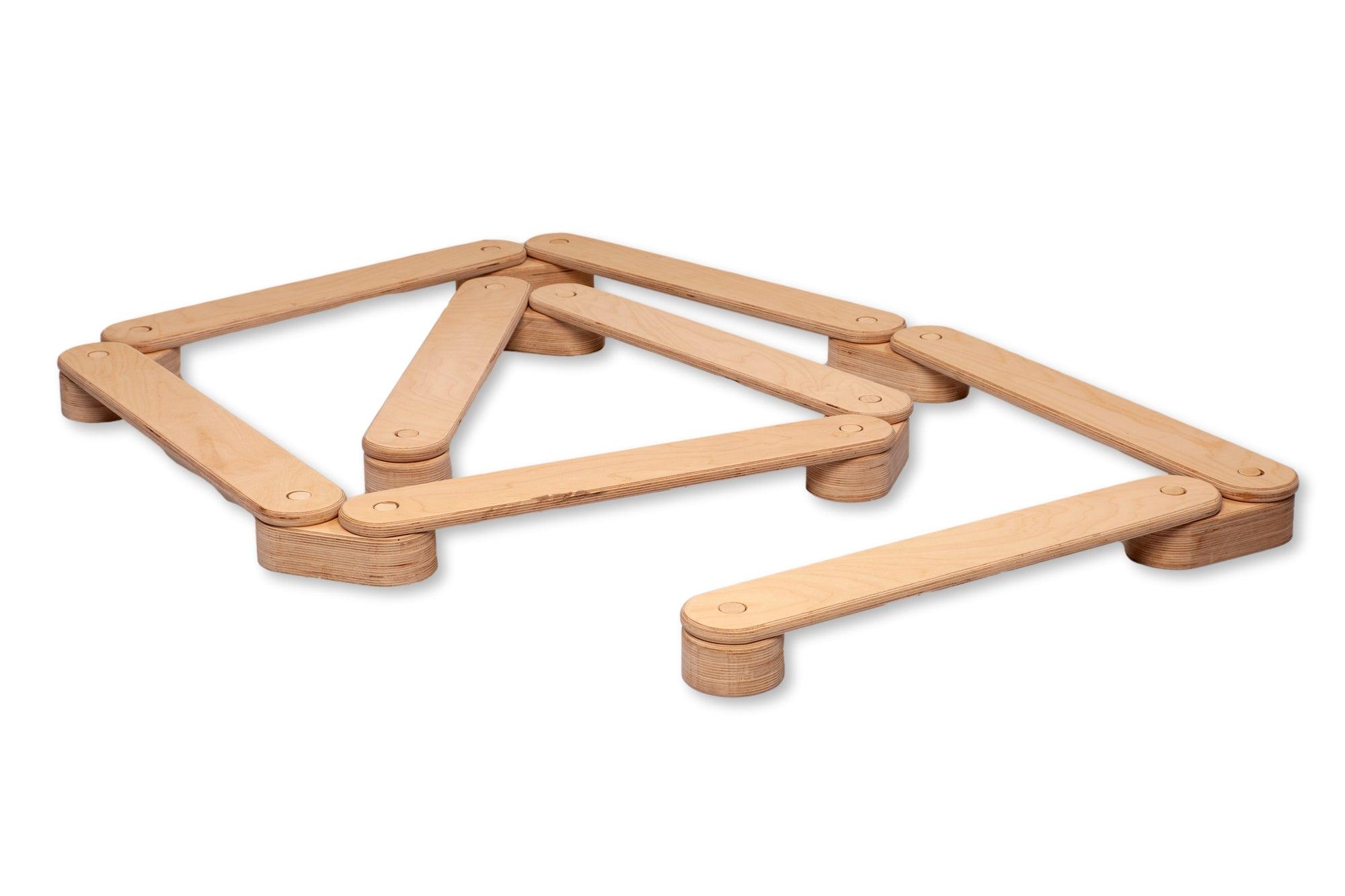 Circular Wooden Balance Beam Set